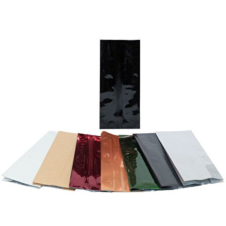 Yan Körüklü Torba Siyah Alüminyum 10x25x6 Cm 1500 ADET