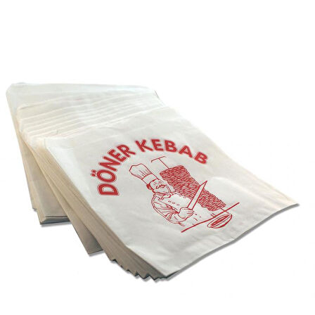 Hamburger Kese Kağıdı 14x15cm Beyaz sülfit Baskılı 5 KG