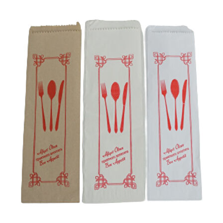 Kese Beyaz Sülfit Çatal Kaşık Standart 7x26 cm 5 KG