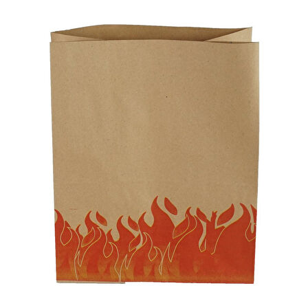 Kese Kraft 25x30x14 Cm Kare Dipli Alev Desenli 50ADET