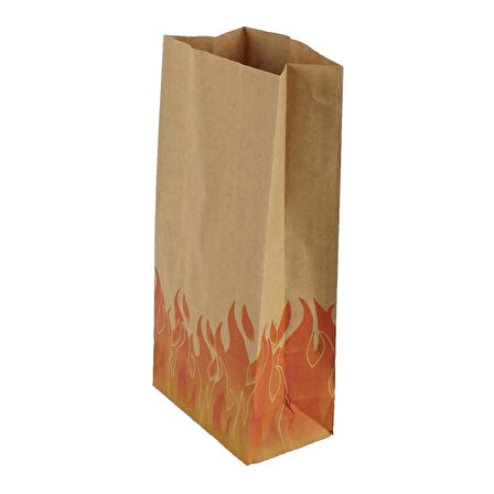 Kese Kraft 18x33x11 Cm Kare Dipli Alev Desenli 50 ADET