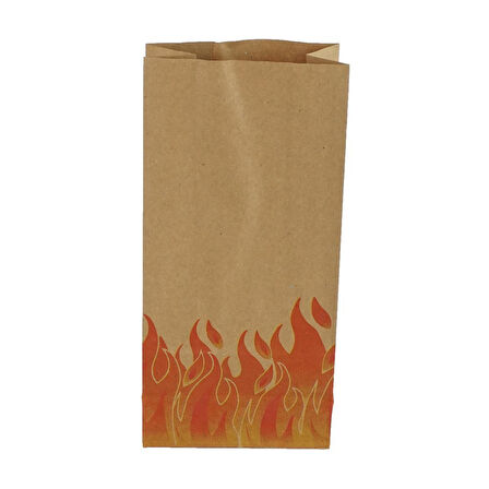 Kese Kraft 18x33x11 Cm Kare Dipli Alev Desenli 50 ADET