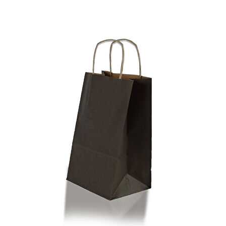 Çanta Beyaz Kraft 25x31x12 Cm Burgu Sap Kahverengi 50 ADET