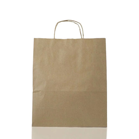 Çanta Kraft 25x31x12 Cm Burgu Sap Kraft 50 ADET