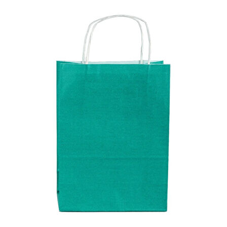 Çanta Kraft 18x25x10 Cm Burgu Sap Yeşil 50 ADET
