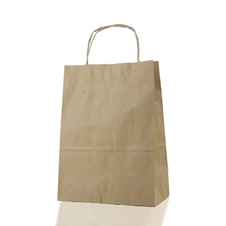 Çanta Kraft 18x24x9 Cm Burgu Sap Kraft 50 ADET