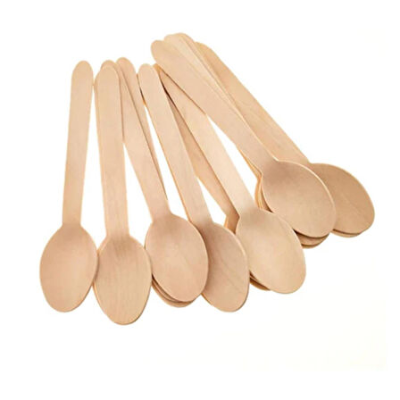 Tahta Kullanat Kaşık 100 adet 16cm