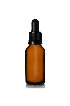 Amber dropper siyah damlalık kapaklı cam şişe 20 ml 5 adet