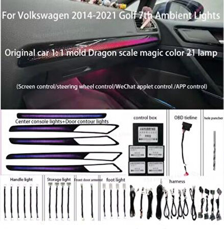 VOLKSWAGEN GOLF 7 - GOLF 7.5 ÖZEL TRİM UYUMLU AMBIYANS SETİ