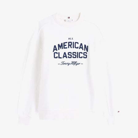 Tommy Hilfiger American Classic Kadın Beyaz Sweatshirt