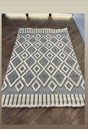 Artemis Halı Amentes 09990D Gri Bohem İskandinav Tarz Halı