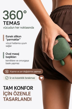 Ovmalı Omuz Boyun Masaj Aleti Yoğurma Sıcak Kompres Boyun Masaj Yastığı 4000 mAh Şarjlı Isıtmalı