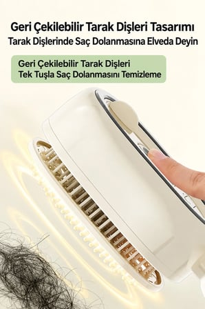Spreyli Elektrikli Saç Tarağı 10ml Su Yağ Hazneli Antistatik Saç Bakım Fırça Elektriklenme Önleyici
