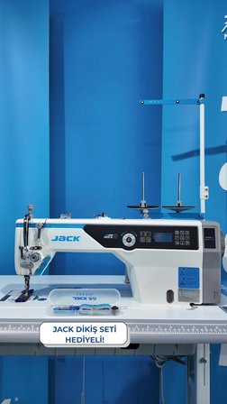JACK AMH 2 FULL OTOMATİK YAPAY ZEKALI EKSTRA UZUN GÖVDE KAPALI KARTEL DÜZ DİKİŞ MAKİNASI (JACK DİKİŞ SETİ HEDİYELİ)