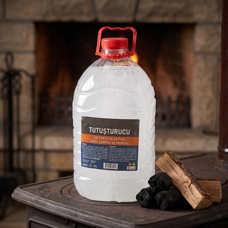 Premium Şömine Taşınır Hesaplı Çok Amaçlı Kokusuz Jel Yakıt - 5 Litre - Ekonomik Boy