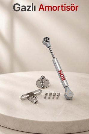 2'li Dolap Kapak Amortisörü 80N 20 cm Gri 2 Adet Gazlı Piston Seti Kalkar Kapak Destekleyici Mekanizma Mutfak Dolabı Banyo Dolabı Gardırop ve Mobilya İçin