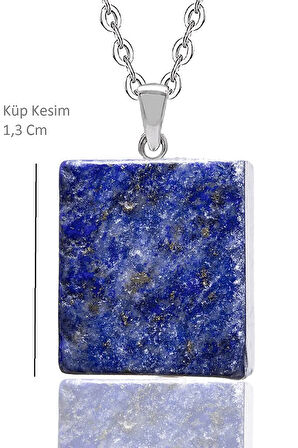 Sertifikalı Küp Aaa Kalite Doğal Lapis Lazuli Taşı Kolye