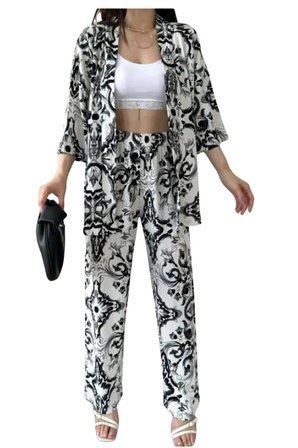 Alt Üst Takım Kimono- Desenli