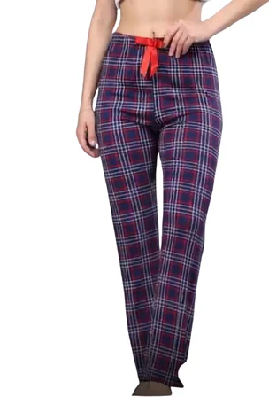 Pijama Altı Modal  Ring Viskon Kumaş-Ekose Desenli