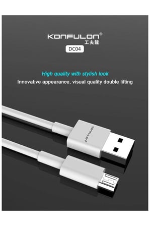 Konfulon DC04 Süper Hızlı Micro USB Kablo 1M 2A