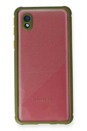 Newface Samsung Galaxy A01 Core Kılıf Miami Şeffaf Silikon - Yeşil