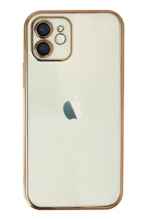 Newface Apple iPhone 12 Kılıf Razer Lensli Silikon - Gold