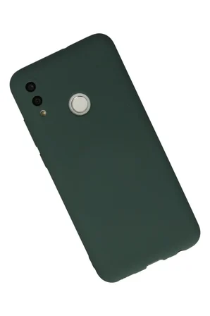 Newface Huawei P Smart 2019 Kılıf Nano içi Kadife Silikon - Koyu Yeşil