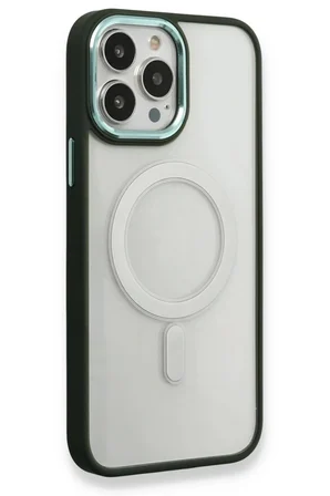 Newface Apple iPhone 14 Pro Max Kılıf Room Magneticsafe Silikon - Köknar Yeşili