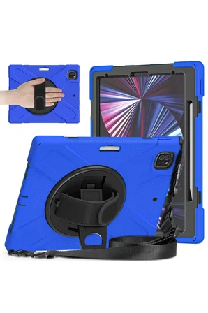 Newface Apple iPad Pro 12.9 (2020) Kılıf Amazing Tablet Kapak - Mavi