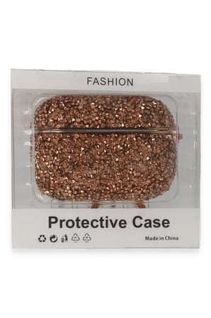 Newface Apple Airpods Pro (1.nesil) Mira Taşlı Kılıf - Rose Gold
