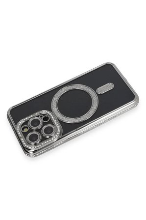 Newface Apple iPhone 14 Pro Max Kılıf Joke Simli Magneticsafe Kılıf - Gri