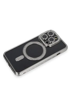 Newface Apple iPhone 14 Pro Max Kılıf Joke Simli Magneticsafe Kılıf - Gri