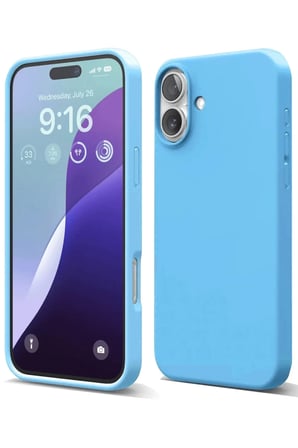 Newface Apple iPhone 16 Plus Kılıf Nano içi Kadife Silikon - Mavi