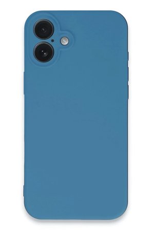 Newface Apple iPhone 16 Plus Kılıf Nano içi Kadife Silikon - Mavi