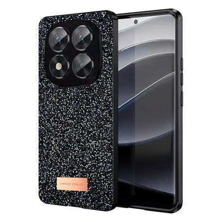 Onegif Xiaomi Redmi Note 14 Pro 5G Bright Simli Kapak - Siyah