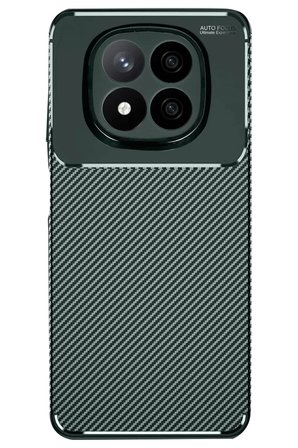 Newface Xiaomi Redmi Note 14 Pro 5G Kılıf Auto Focus Karbon Kapak - Koyu Yeşil