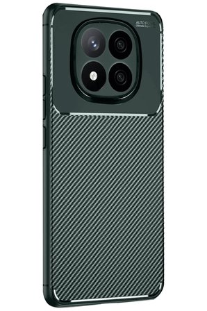 Newface Xiaomi Redmi Note 14 Pro 5G Kılıf Auto Focus Karbon Kapak - Koyu Yeşil