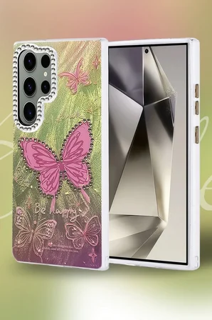 Newface Samsung Galaxy S24 Ultra Kılıf Blade Aynalı Desenli Kapak - Desen 5