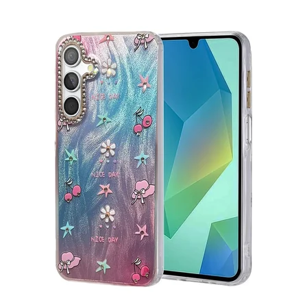 Newface Samsung Galaxy A25 5G Kılıf Blade Aynalı Desenli Kapak - Desen 4