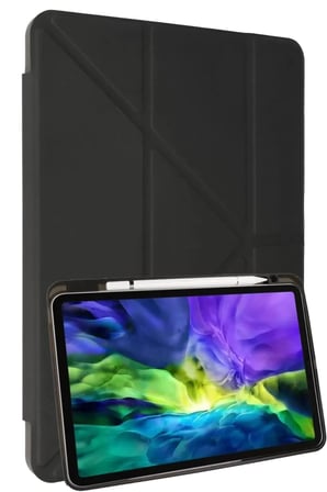 Newface Apple iPad 10.2 (8.nesil) Kılıf Kalemlikli Mars Tablet Kılıfı - Koyu Gri