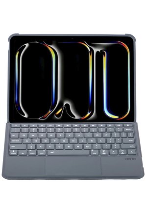 Newface Apple T5510D iPad Pro 13 (2024) Kılıf Palermo Ledli Klavyeli Standlı Tablet Kılıfı - Siyah