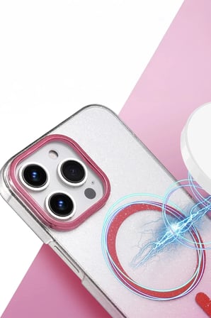 Newface Apple iPhone 16 Pro Max Glossy Magsafe Kapak - Mor