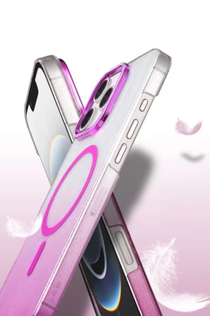 Newface Apple iPhone 16 Pro Max Glossy Magsafe Kapak - Mor