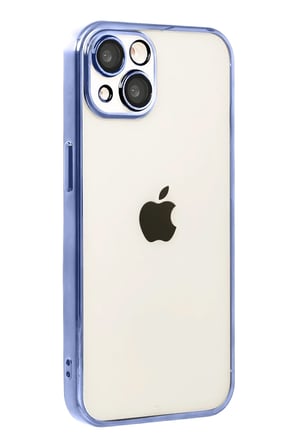 Newface Apple iPhone 15 Razer Lensli Silikon - Açık Mavi