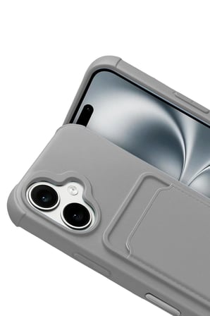 Newface Apple iPhone 17 Kelvin Kartvizitli Silikon - Gri
