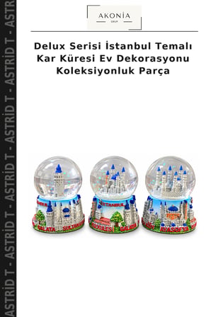 Delux Serisi İstanbul Temalı Kar Küresi Ev Dekorasyonu Koleksiyonluk Parça