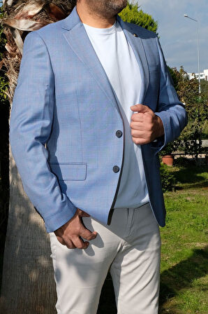 EKOSE ERKEK SPOR MAVİ RENK CEKET