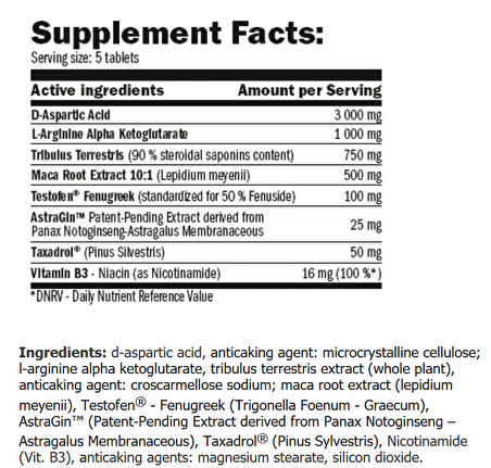 AMİX AmixPro TestoF-200 Daa Aspartic Acid + Tribulus + Maca + Akg Arginine / 250 Tabs