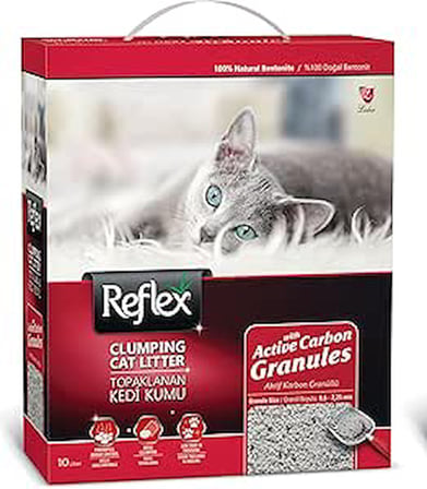Reflex Aktif Karbon Granüllü Topaklanan Kedi Kumu 10 Lt