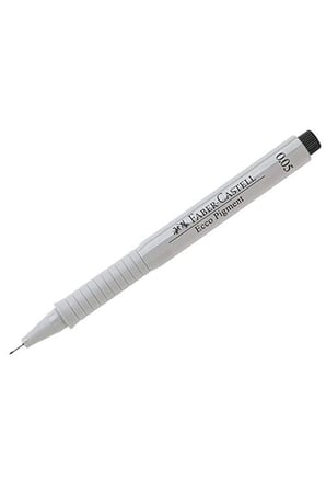 FABER-CASTELL 6 Keçeli Kalemler Paketi ECCO Pigment 0.05 mm Siyah